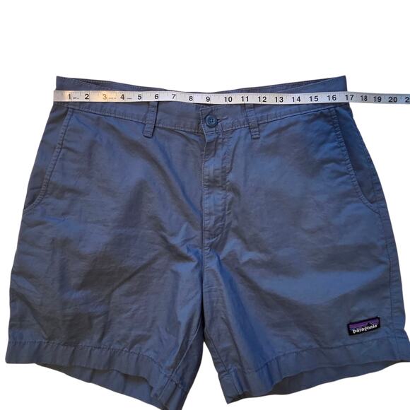 Patagonia All-wear Hemp & Cotton blend shorts, lightweight 6" inseam, sz 32 blue - Picture 6 of 10